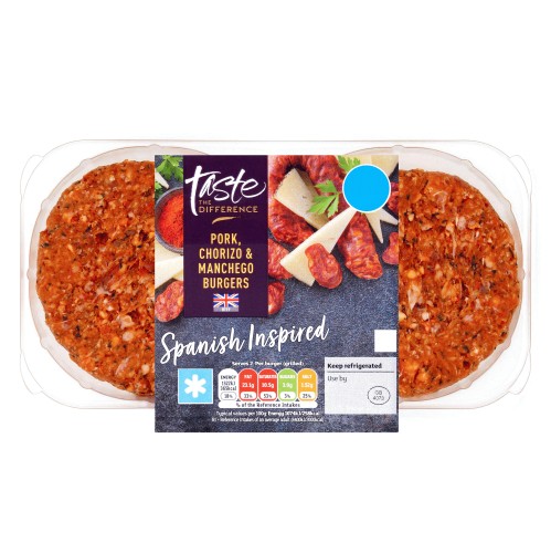 Sainsbury S British Pork British Beef Chorizo Manchego Burgers Taste