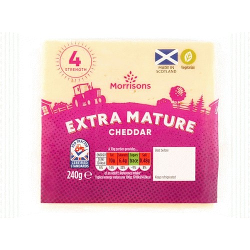 Morrisons Scottish Extra Mature White Cheddar 240g Compare Prices