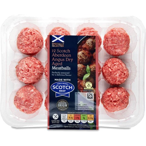 Specially Selected Scotch Aberdeen Angus Dry Aged Beef Meatballs X