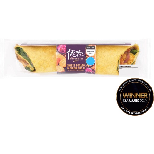 Sainsbury S Sweet Potato Onion Bhaji Wrap Taste The Difference