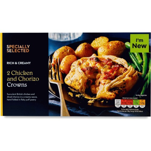 Specially Selected Chicken Chorizo Pastry Crowns 2 X 180g Compare