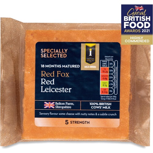 Specially Selected Matured Belton Farm Red Fox Red Leicester G