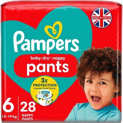 Pampers Baby Dry Nappy Pants Size 7 Essential Pack 25 per pack