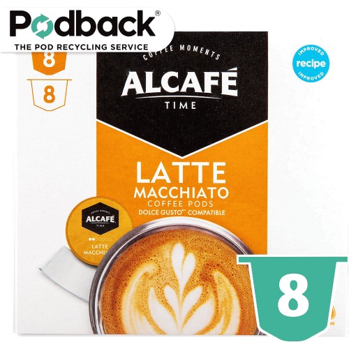 Alcafe Latte Macchiato Coffee Pods 8 x 194.4g Compare Prices