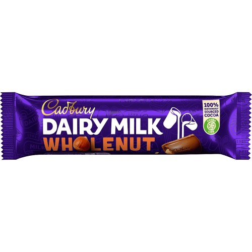 Cadbury Dairy Milk Whole Nut Chocolate Bar Case of 48 (45g) - Compare ...