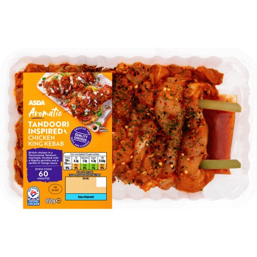 Asda Aromatic Tandoori Inspired Chicken King Kebab G Compare