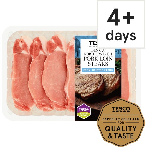 Tesco Thin Cut Pork Loin Steaks 6 X 600g Compare Prices And Where To