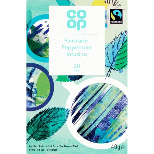 Coop Fairtrade Peppermint Infusion 20 Tea Bags (40g) Compare Prices