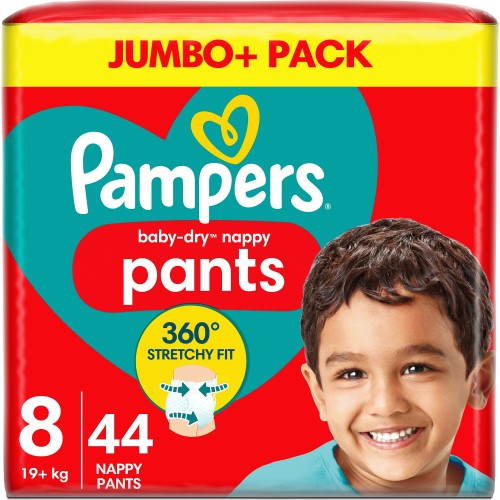 Pampers Baby-Dry Size 8 Nappies Jumbo Pack 52 Pack