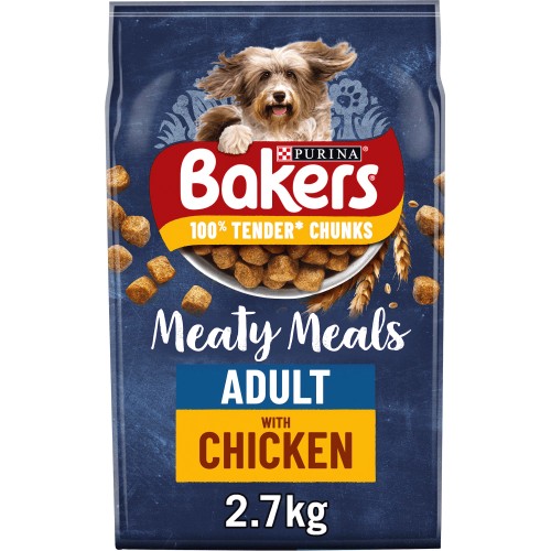 Bakers Meaty Meals Adult Dry Dog Food Beef (2.7kg) Compare Prices