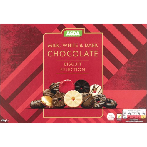 ASDA Milk White & Dark Chocolate Biscuit Selection (450g) - Compare Prices  & Where To Buy 