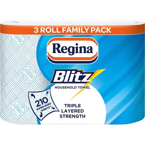 Regina Blitz 3 Ply Kitchen Super Absorbent Paper Towels 100 XL