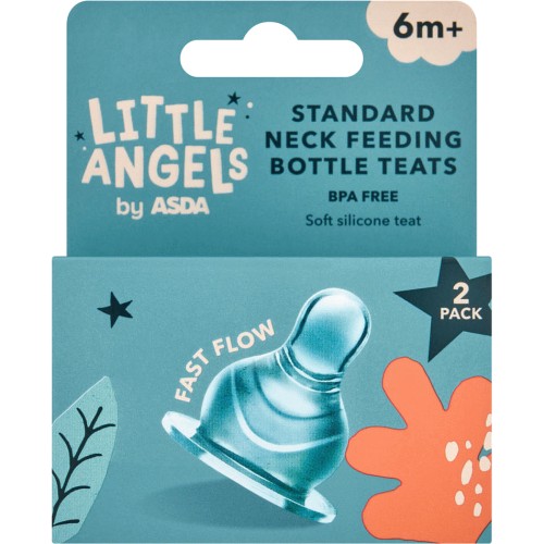 Sainsbury's Little Ones 3 Standard Neck Feeding Bottles Slow Flow 0+ Months