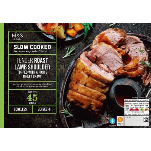M&S Slow Cooked Tender British Roast Lamb Shoulder (935g) - Compare ...