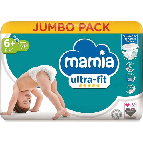 Mamia Ultra-fit XL+ Nappies Jumbo Pack Size 6+ (46) - Compare Prices &  Where To Buy 