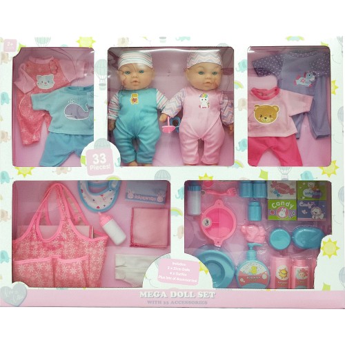 Mega Doll Set with 33 Accessories Compare Prices Where To Buy Trolley