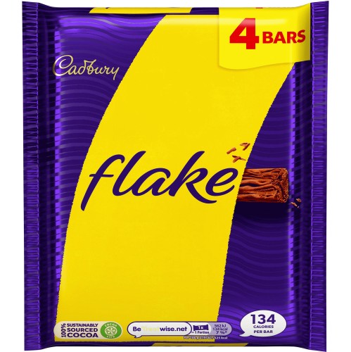 Cadbury Flake Chocolate Bars 23.5g, 4-Count