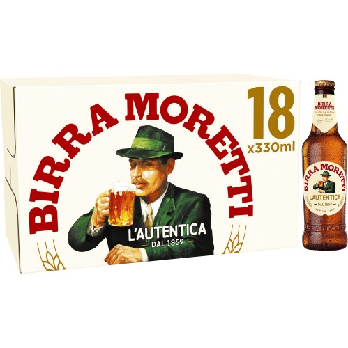 Birra Moretti Lager Beer Bottles (18 x 330ml) - Compare Prices & Where To  Buy 