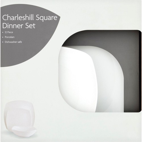 Morrisons Charleshill Square Dinner Set 12 Piece Set Compare Prices Where To Buy Trolley