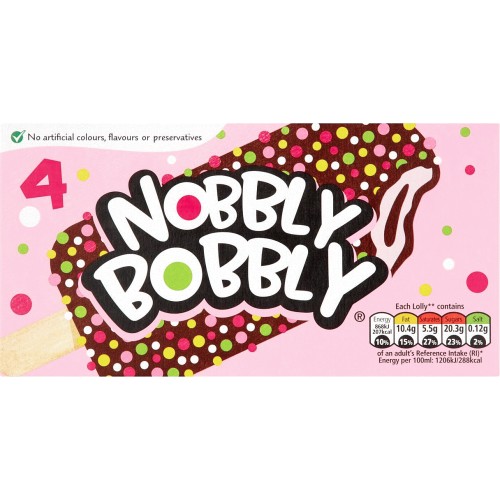 Nobbly Bobbly Strawberry Chocolate Ice Cream 4 X 70ml Compare Prices Trolley Co Uk