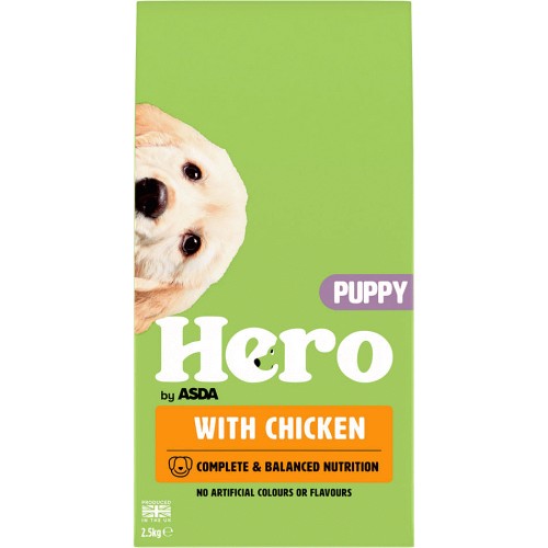 Hero by ASDA Chicken Dry Dog Food Puppy 2.5kg Compare Prices Where To Buy Trolley