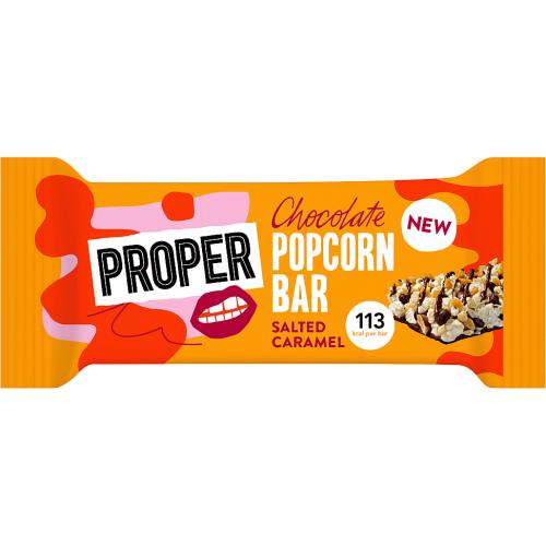 Proper Chocolate Popcorn Bar Salted Caramel (26g) - Compare Prices ...