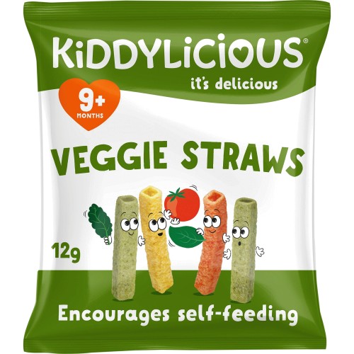 Kiddylicious Veggie Straws Sour Cream And Chives 12g