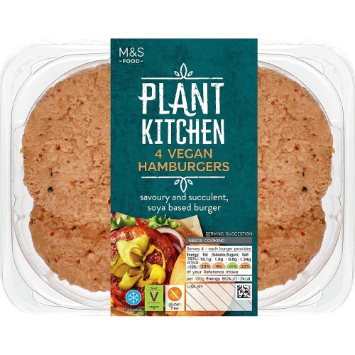 M&S Plant Kitchen 4 Burgers (454g) - Compare Prices & Where To Buy ...