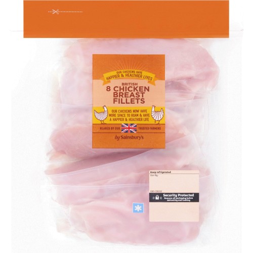 Sainsburys Fresh For Freezing British Chicken Breast Fillets 8 X 128kg Compare Prices