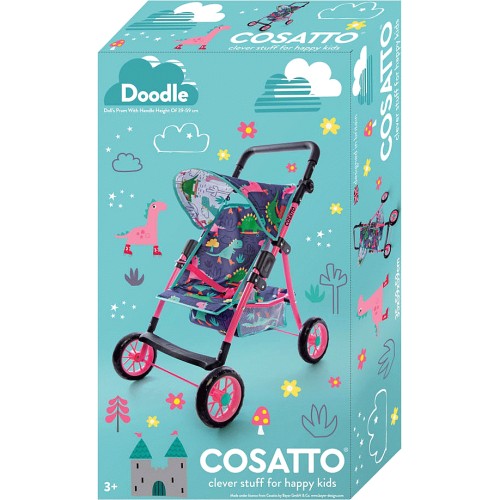 Cosatto Skating Dino Dolls Stroller Pink