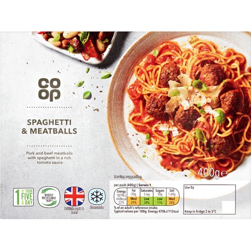 Co Op Spaghetti And Meatballs 400g Compare Prices And Where To Buy