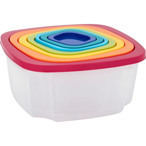 Tesco Rainbow Food Storage Set 7Pce - Compare Prices & Where To Buy ...