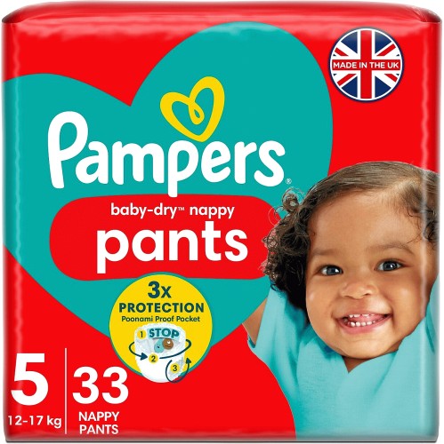 Pampers nappy hot sale pants 5