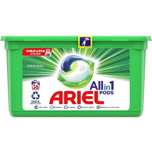 Ariel All-in-1 PODS, Lessive Liquide En Capsules…