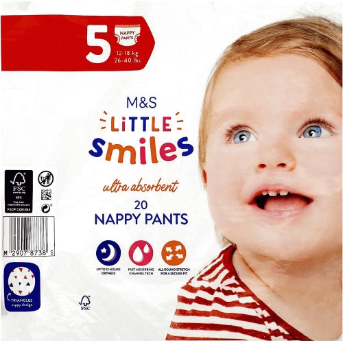 ASDA Little Angels Size 8 Nappy Pants 28 Pack : : Baby