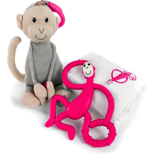 Matchstick Monkey Teether Grey