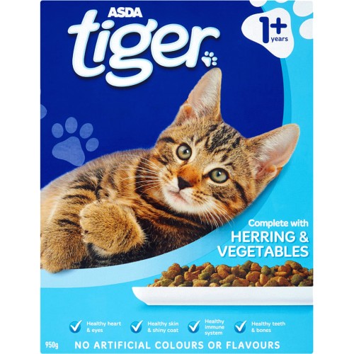 ASDA Tiger Complete Herring Veg Dry Adult Cat Food 950g Compare Prices Where To Buy Trolley