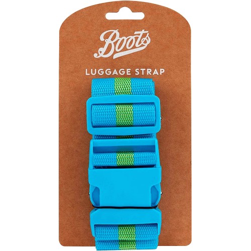 Boots Luggage Stripy Strap Blue Yellow