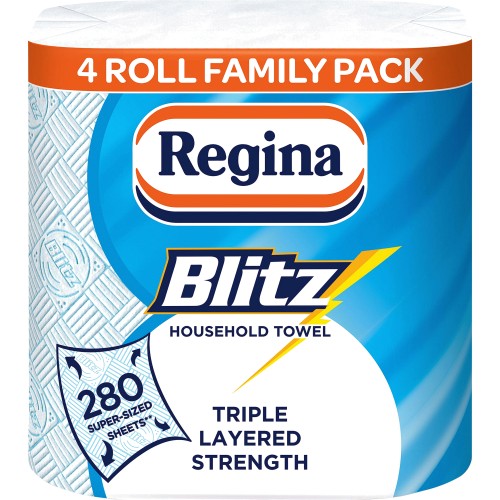 Regina Blitz 3 Ply Kitchen Super Absorbent Paper Towels 100 XL