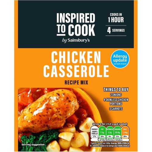 Sainsbury s Chicken Casserole Recipe Mix Inspired to Cook 40g