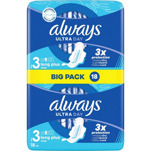 Always Maxi Profresh Night Sanitary Towels Without Wings x9