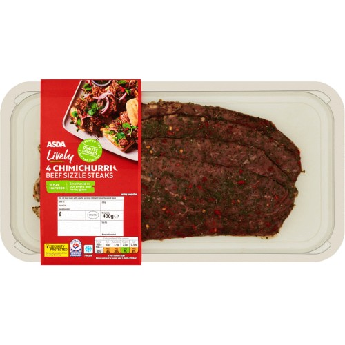 ASDA Lively Chimichurri Beef Sizzle Steaks 400g Compare Prices