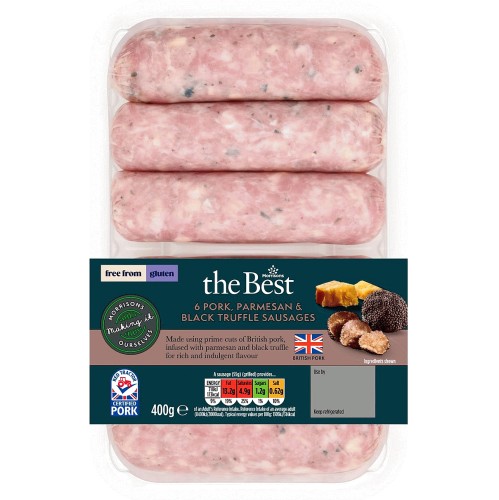 Morrisons The Best Pork Parmesan And Truffle Sausages (400g) - Compare ...