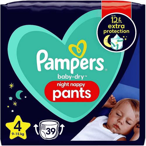 Pampers dry hot sale night