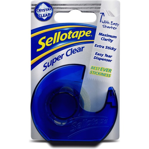 Sellotape Invisible Matt On-Hand Tape Dispenser Refill Rolls 18mm x 15m 2  Pack