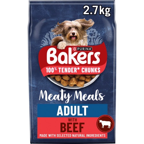 Bakers Meaty Meals Adult Beef Dry Dog Food 2.7kg Compare Prices Where To Buy Trolley