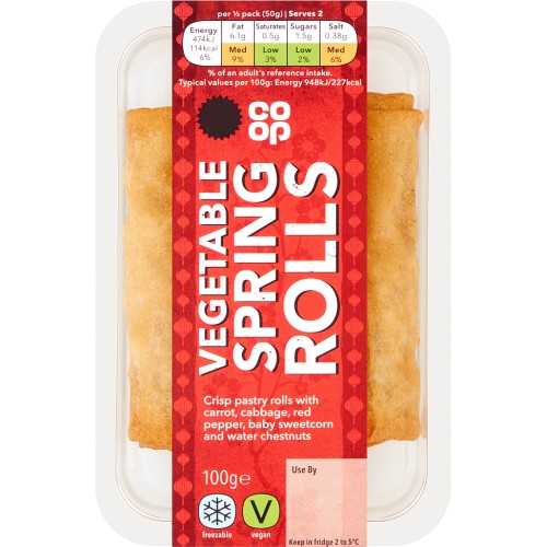 Coop Vegetable Spring Rolls (100g) Compare Prices & Where To Buy
