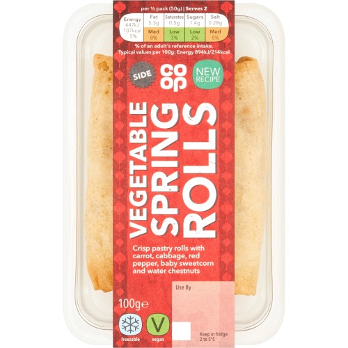 Coop Vegetable Spring Rolls (100g) Compare Prices & Where To Buy