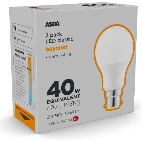 Asda light bulbs deals g9