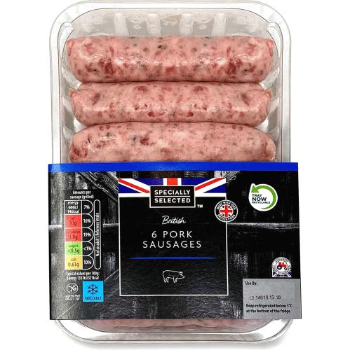 Porky Whites 6 Premium British Pork Sausages (6 x 400g) - Compare ...